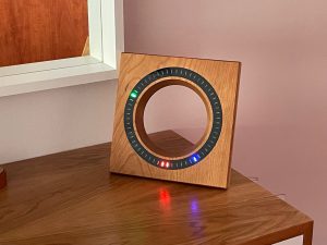 Digital Clock made from Cherry